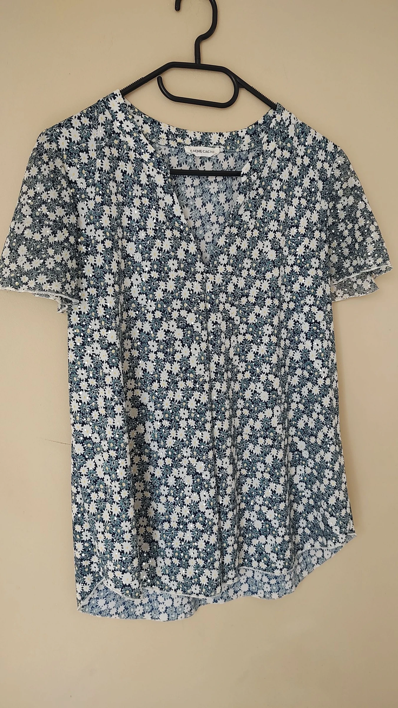 Blusa fluida con cuello en V y estampado floral - 38/M - Cache cache – photo 2